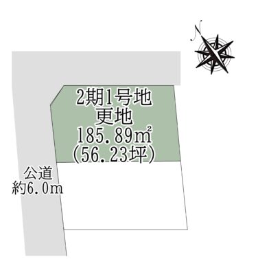 桜井市三輪２期１号地：土地 間取り図