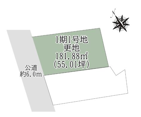 桜井市三輪１期１号地：土地 間取り図