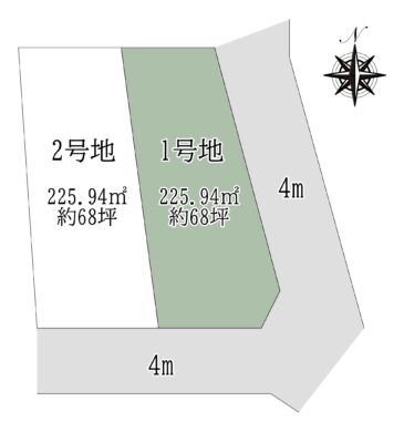 奈良市あやめ池南８丁目１号地：土地 間取り図