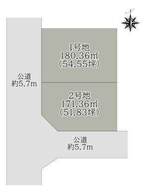 奈良市藤ノ木台２号地：土地 間取り図