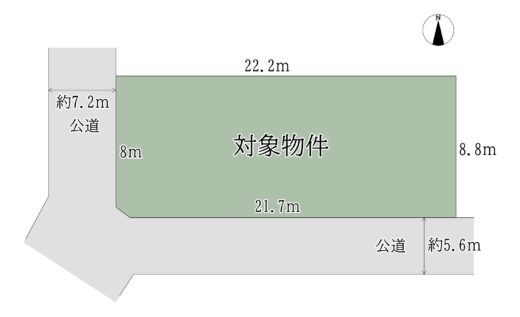 奈良市南京終町：土地 間取り図