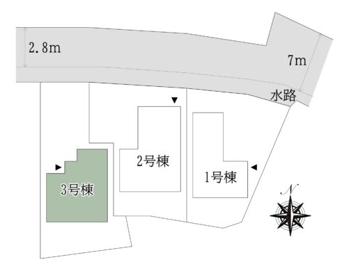 奈良市宝来町3号地：土地 間取り図