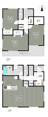 奈良市東九条21-1期-3号棟：新築戸建 間取り図