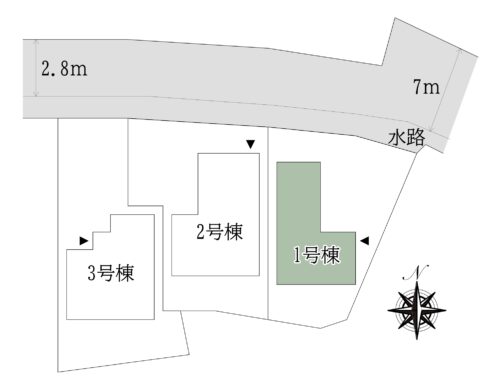 奈良市宝来町1号地：土地 間取り図
