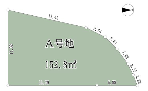 天理市田部町Ａ号地：土地 間取り図