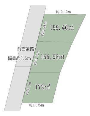 奈良市古市町：土地(古家付き) 間取り図