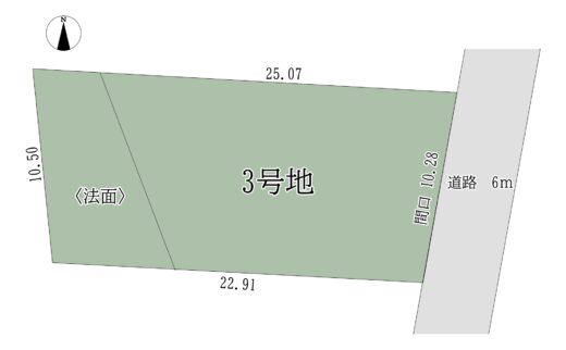 奈良市押熊町3号地：土地 間取り図