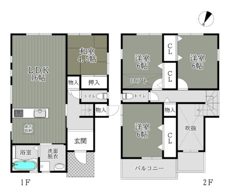奈良市南紀寺町5丁目：中古戸建 間取り図