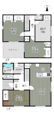 天理市杉本町第1-1・3～6号棟：新築戸建 間取り図