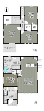 タマタウン前栽町１・２号地：新築戸建 間取り図