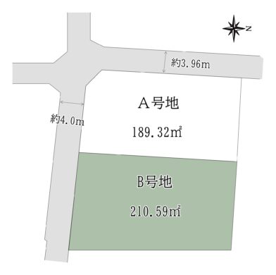 奈良市あやめ池南8丁目B号地：土地 間取り図