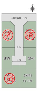 天理市富堂町4号地：土地 間取り図
