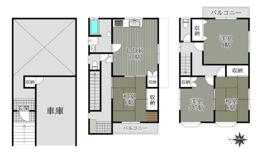 奈良市学園朝日元町1丁目：中古戸建 間取り図