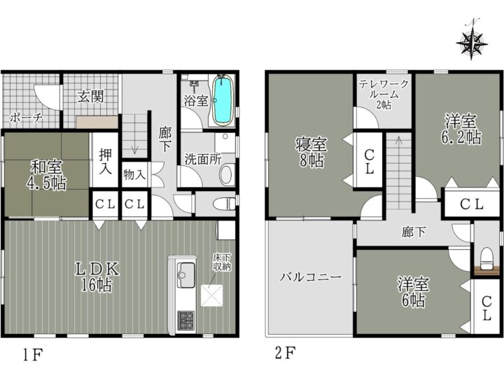天理市田井庄町第1-1・2号棟：新築戸建