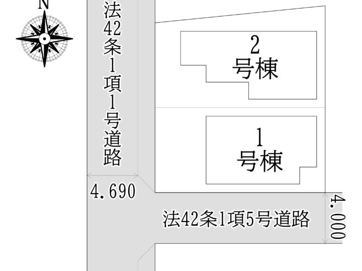 奈良市西大寺東町1丁目1・2号棟：新築戸建