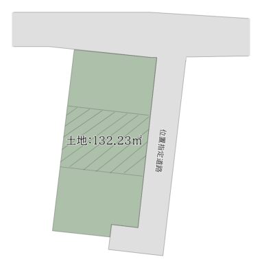奈良市赤膚町：土地（建築条件なし） 間取り図