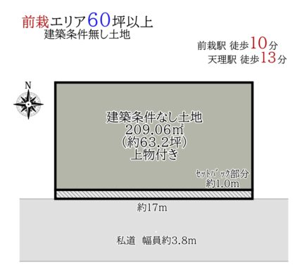 天理市前栽町：土地 間取り図