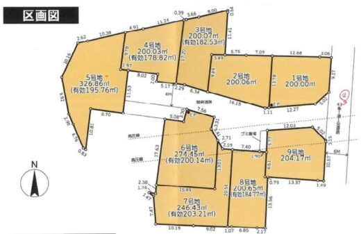 奈良市北登美ケ丘：土地 間取り図