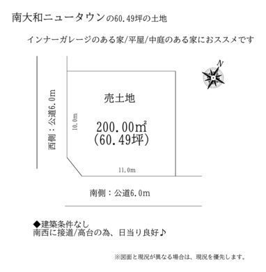 吉野郡大淀町大字土田：土地 間取り図