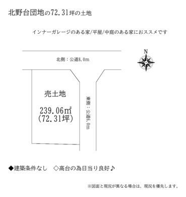 吉野郡大淀町大字北野：土地 間取り図