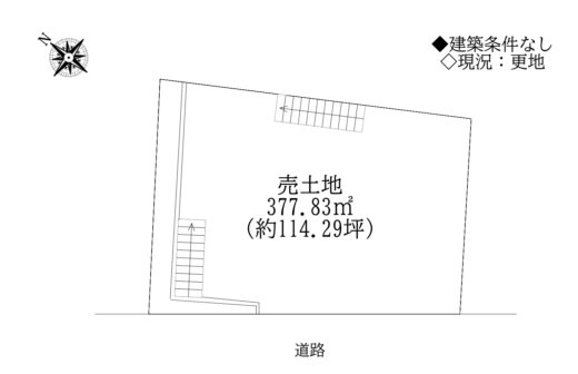 奈良市中登美ヶ丘2丁目：土地 間取り図