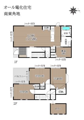 天理市富堂町：中古戸建（弊社専任物件） 間取り図