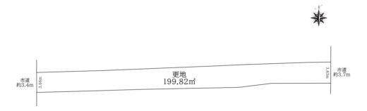 奈良市西木辻町：土地（建築条件なし土地） 間取り図