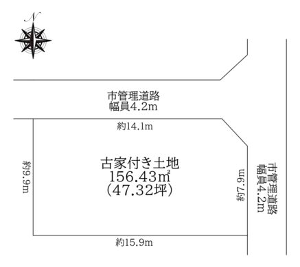 天理市前栽町：土地（弊社専任物件） 間取り図