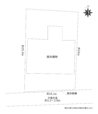 天理市別所町：建築条件なし土地（弊社専任物件） 間取り図