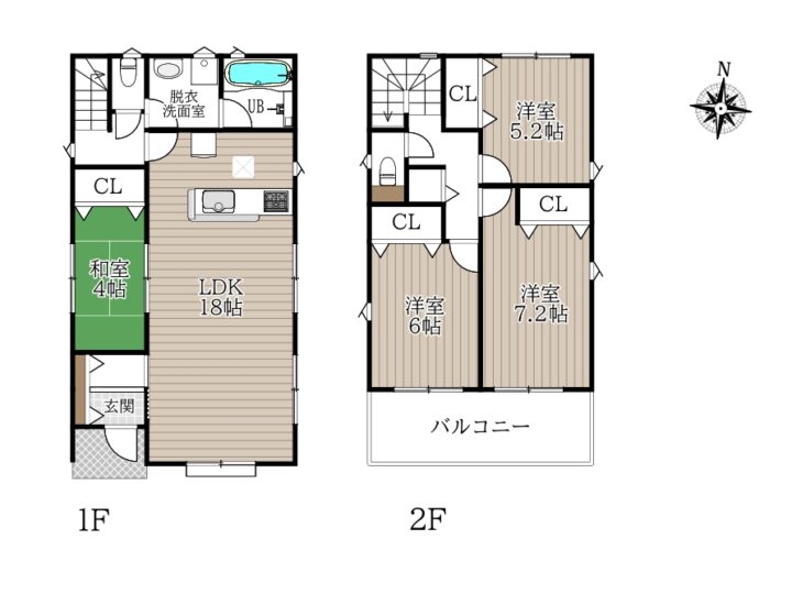 天理市指柳町第1-2号棟：新築戸建