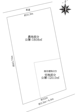 天理市東井戸堂町：土地 間取り図