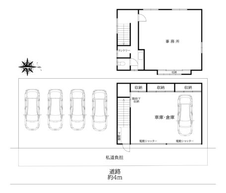 天理市柳本町：事務所（弊社媒介物件） 間取り図