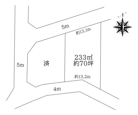 天理市石上町：土地 間取り図