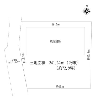 天理市石上町：建築条件なし土地 間取り図