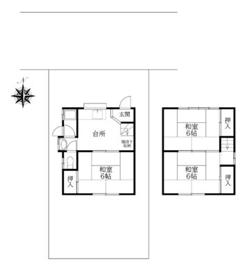 天理市杉本町：中古戸建 間取り図