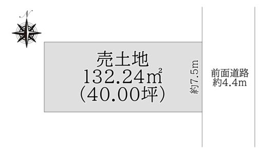 天理市富堂町：土地 間取り図