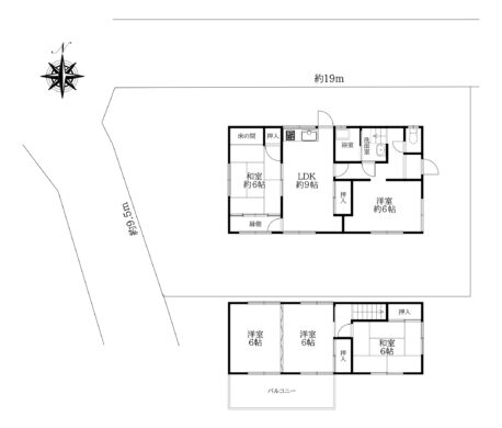 天理市庵治町：中古戸建 間取り図