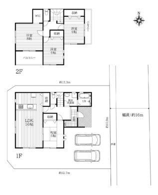 天理市田部町:中古戸建て 間取り図