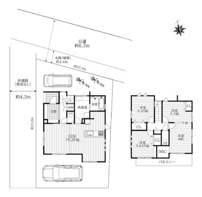 天理市平等坊町2期1号棟:新築戸建 間取り図