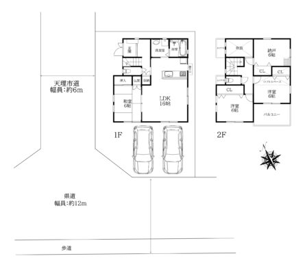 天理市永原町:中古戸建 間取り図