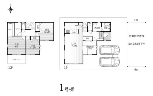 天理市富堂町6期-1号棟：新築戸建て 間取り図
