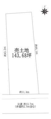 天理市勾田町：土地 間取り図