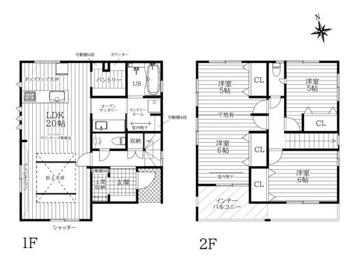 天理市平等坊町1号棟：新築戸建 間取り図