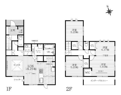天理市平等坊町2号棟:新築戸建 間取り図